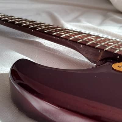 Custom Squier 40th Anniversary Gold Edition Stratocaster - Ruby Red Metallic, 100% Rosewood Neck (2022) image 7