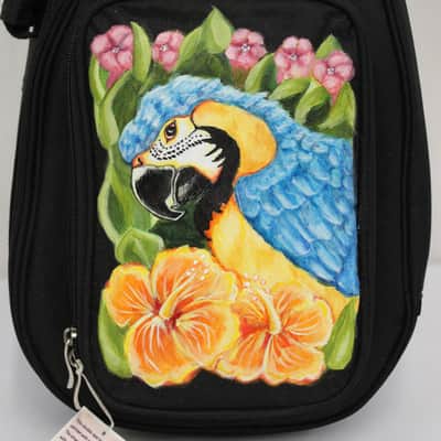 The Mermaid's Heart Studio Hand-Painted Concert Ukulele Gig Bag, Tropical Design image 4