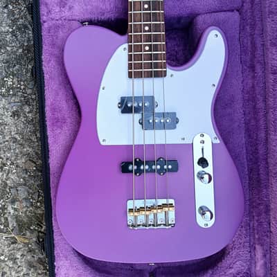 Clip TBS-4 Bass Guitar Short Scale Telebass Lavender Mist image 4