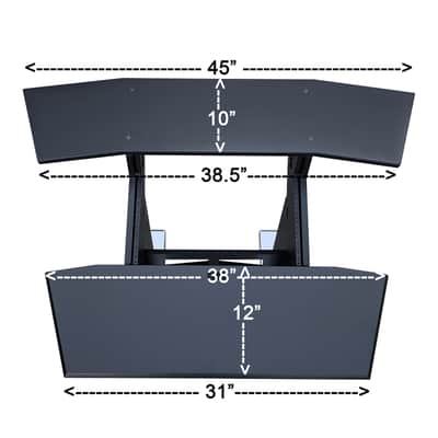 Bazel Studio Desk Analogue Single Workstation - Black image 6