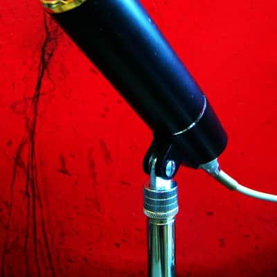Vintage 1960's Calrad DM-20 dynamic microphone High Z harp mic w cable box & stand # 2 image 7