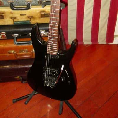 ~1987 Fernandes Super Strat w/ Reverse Headstock Black image 2