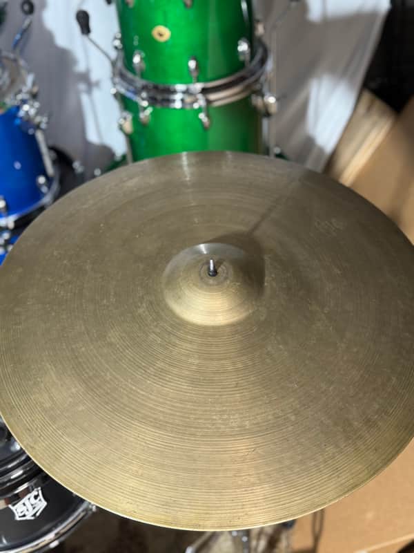 Zildjian 24" Large Block Stamp Vintage Ride Cymbal 1950s - 3,400g image 1