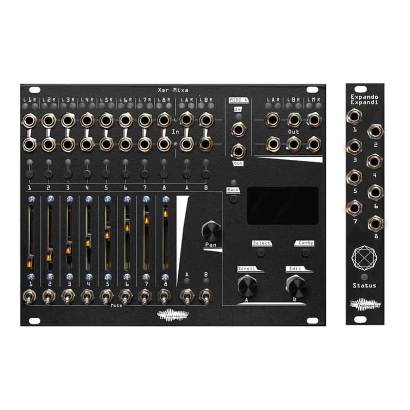 Noise Engineering Xer Mixa Eurorack Stereo Mixer Module & Expander (Black) image 1