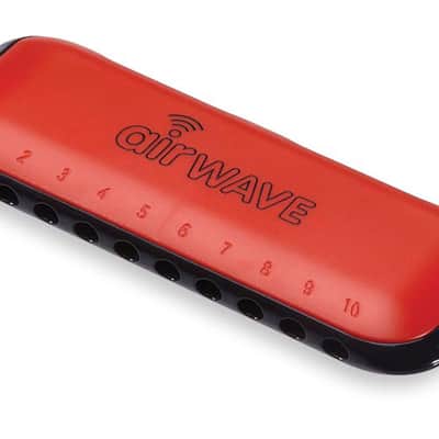 Suzuki Airwave Harmonica Easy-to-Hold Easy-to-Play Standard 10-Hole Diatonic Key of C Harmonica RED w/incl Instruction Booklet Pro-Quality Brass Reeds Super-Comfortable Resin Formed Body ALL AGES image 1