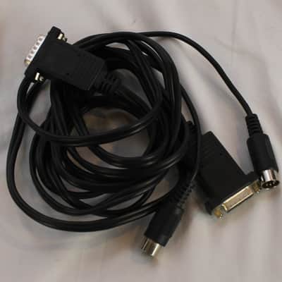 Casio PC MIDI Cable for Musical Keyboards Cable Dual 5 Pin XLR Male to 15 Pin Male & 15 Pin Female image 1