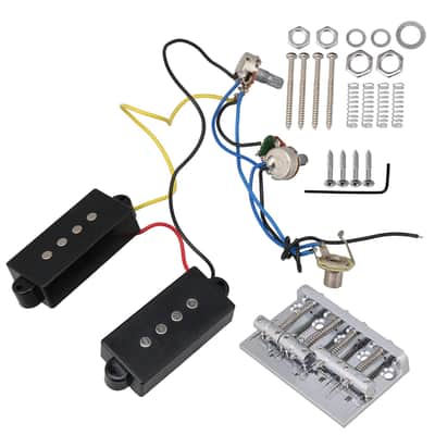 Prewired Neck & Bridge Humbucker Pickups With Hole Pitch 68Mm Bass Bridge Instrument Accessories For 4-String Bass image 1