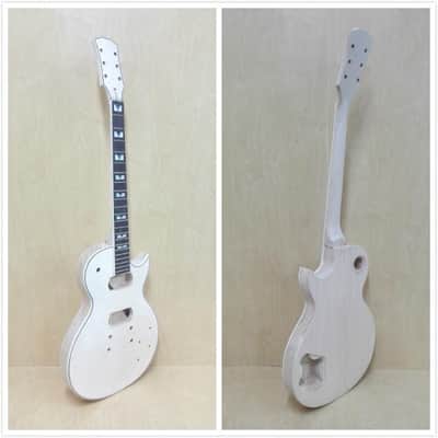 Haze  Electric Guitar DIY Kit,Solid Body w/Flame Maple Veneer E-238DIY SG image 7