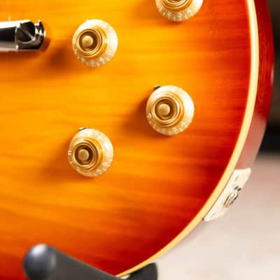 Epiphone Les Paul Standard 50s Figured Electric Guitar - Washed Cherry Sunburst with Gig Bag image 11