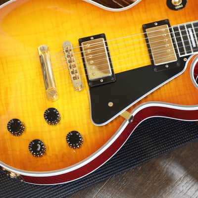 2015 Gibson Custom Shop Les Paul Custom Figured Electric Guitar Iced Tea Burst + COA OHSC image 7