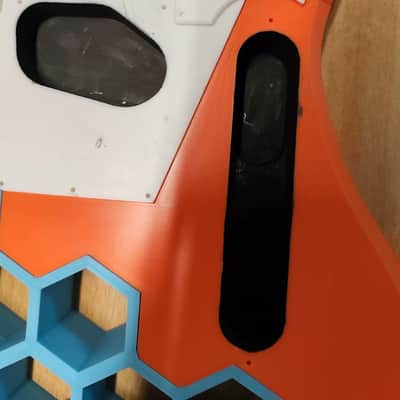 3D Printed Guitar Body with a Glowing Effect. image 7