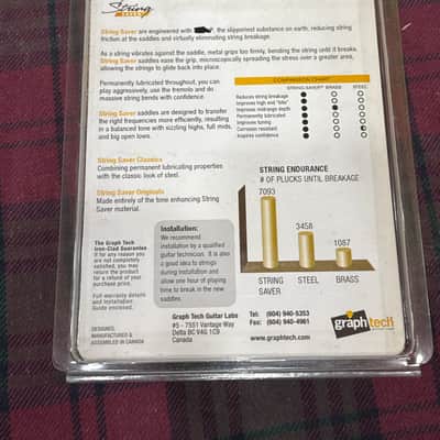 Graph Tech String Saver Classics Strat & Tele Saddles - Black image 2