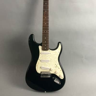 Vintage 100% Original Squier Strat 2003 Gloss Black Natural Relic Stratocaster Aged Pearl Pickguard image 1