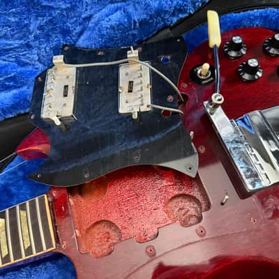 Vintage 1968 Gibson SG Standard "Large Guard" with Maestro Vibrola - Cherry w/OHSC image 20