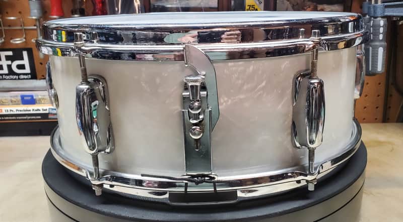 Slingerland No.159 5.5"x14" Student Model Snare Drum - White Marine Pearl VIDEO!!! image 1