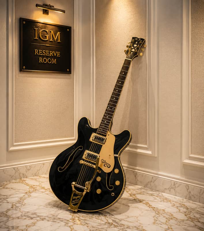 GRETSCH Shot Jackson 1970s - Black. Prototype build by Gretsch for Shot Jackson who sold Sho-Bud to Gretsch image 1