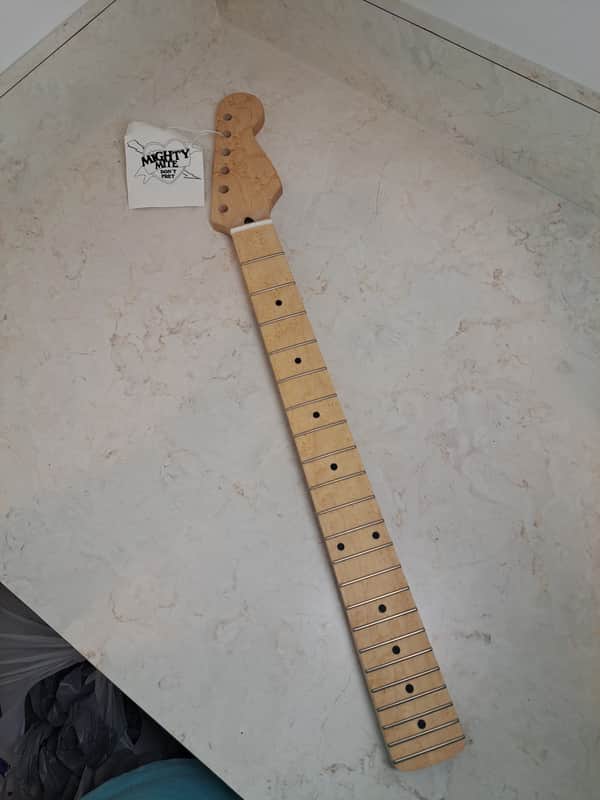 Mighty Mite 6-String Guitar Neck for Fender Stratocaster- Unfinished Birdseye Maple- NOS New Unused image 1