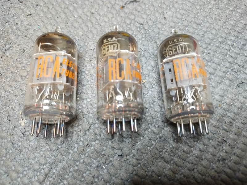 Vintage RCA 6EU7 Preamp Tubes - Set of Three - Tested! image 1