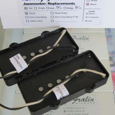 Lindy Fralin Jazzmaster Pickups Stock Set with Black Covers image 2