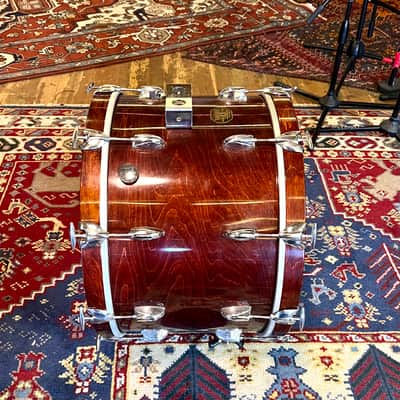 Gretsch Stop Sign 22” x 16” bass kick drum 1970’s 1980 Mahogany original vintage USA image 6