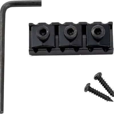 43mm Steel Guitar Locking Nut String Lock for Floyd Rose Double Locking tremolo System Bridge Electric Guitar Replacement, Black image 1