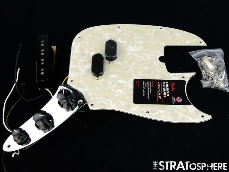 Fender American Performer Mustang Bass LOADED PICKGUARD Yosemite Pearloid image 1