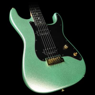 Used Charvel Custom Shop Nitro San Dimas Electric Guitar Seafoam Sparkle with Platinum Overspray image 1