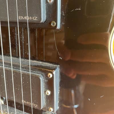 LP Style Electric Guitar *Made In Japan - Black w/EMG-HZ pickups (Custom Setup) image 5