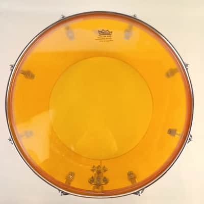 Ludwig 12x16" Amber Vistalite Concert Rack Tom Drum Vintage 70s Blue/Olive Floor image 6