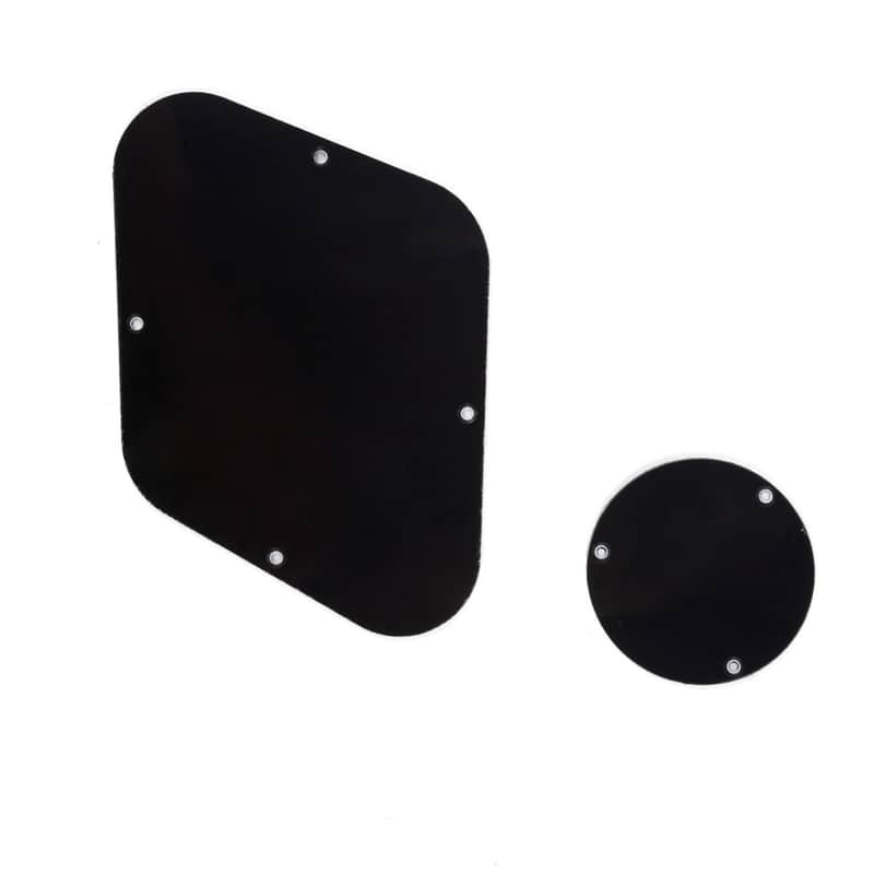 Brio Les Paul Backplate & Switch Cover 3 Ply Black image 1