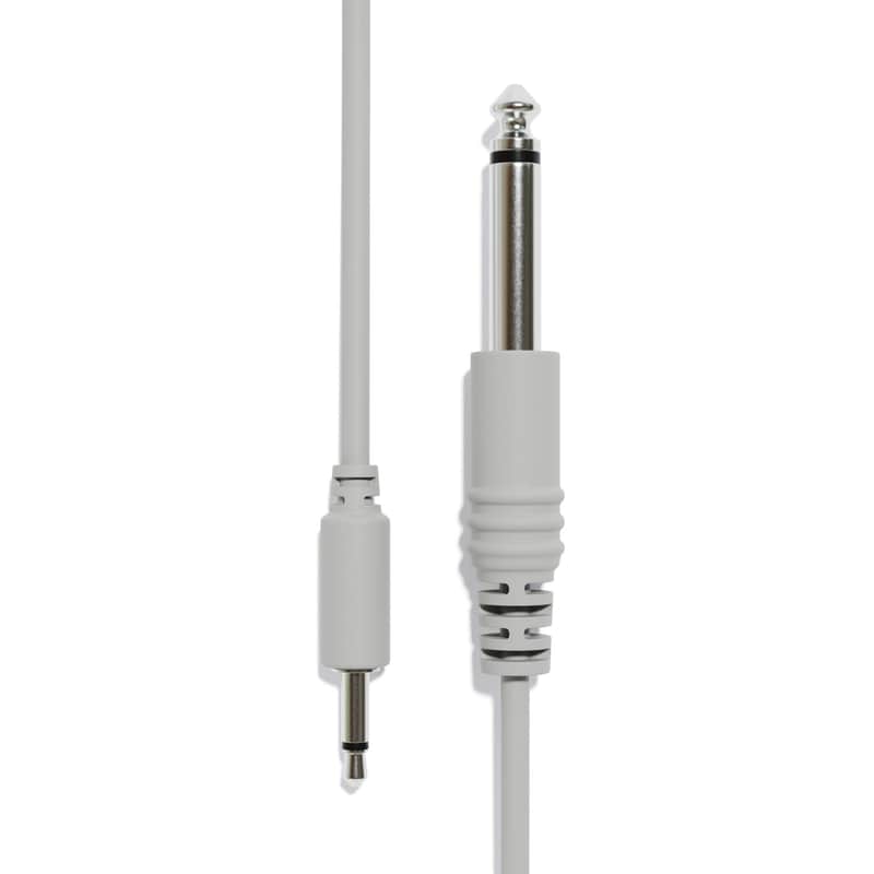 ExcelValley [Grey | 90 cm - 35.43"] 1-Pack - Mono Patch Cables - TS 3.5mm 1/8" to 6.35mm 1/4" Eurorack Synth CV Gate image 1