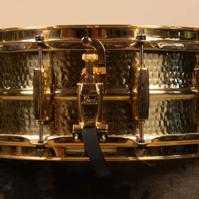 Pearl 5.5x14 Jimmy DeGrasso Signature Hammered Brass Snare Drum image 4