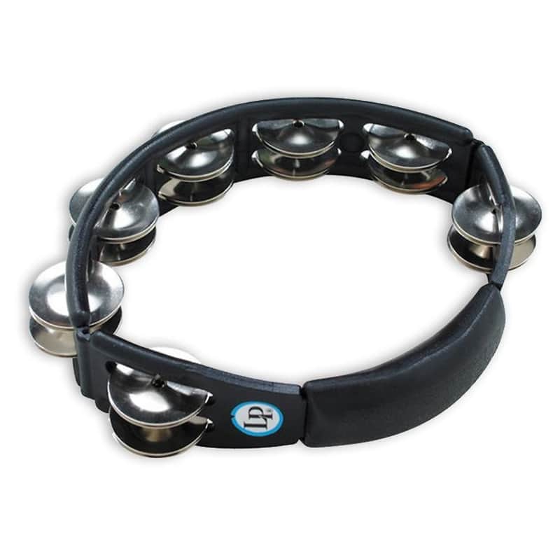 LP Cyclops Handheld Steel Tambourine - Black image 1
