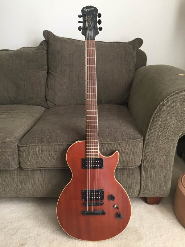 Epiphone Les Paul Baritone 2004 Worn Brown | Reverb