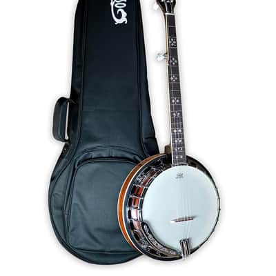 Gosila 5 String Full Size Banjo Solid Back with beginner Kit Remo Head Coated Top European Maple Body Material Sapele Back Material Type Okoume Neck Material Type image 1