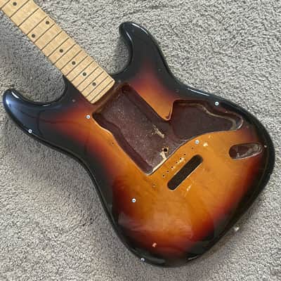 Sunburst Strat Style Electric Guitar Project, Basswood Body, Maple Neck image 2
