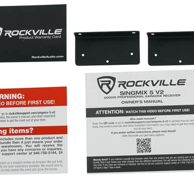 Rockville SINGMIX 5 V2 2000w Bluetooth Pro/Karaoke/Home Amplifier Mixer Receiver image 11