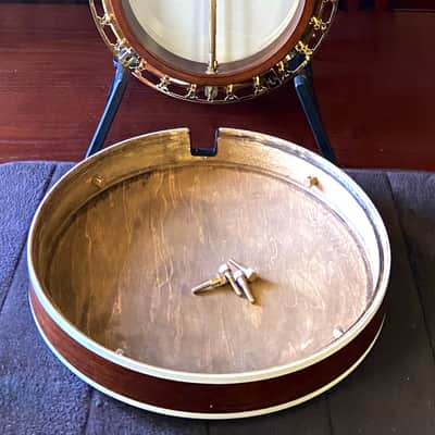 Tim Davis Banjos Mack Crowe Gold Engraved Bluegrass Banjo 2020 Mahogany image 15