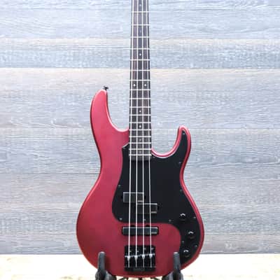 ESP LTD AP-4 Candy Apple Red Satin EMG Brushed Black Pickups Electric Bass image 2
