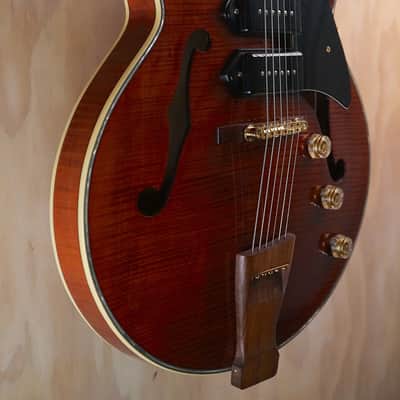 Peerless Wizard Antique Violin Hollow Body Electric Guitar w/ Hard Case – Excellent Condition image 2