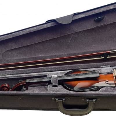 Stagg VN4/4-SB Solid Spruce Top Maple Neck Standard Shape 4/4 Size Violin w/Soft Case, Bow & Rosin image 2