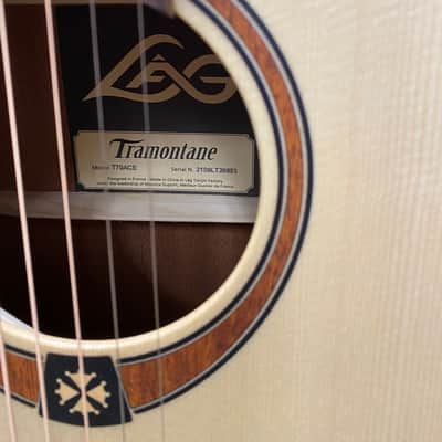 LAG Tramontane T70ACE electro-acoustic auditorium size guitar with solid spruce top image 8