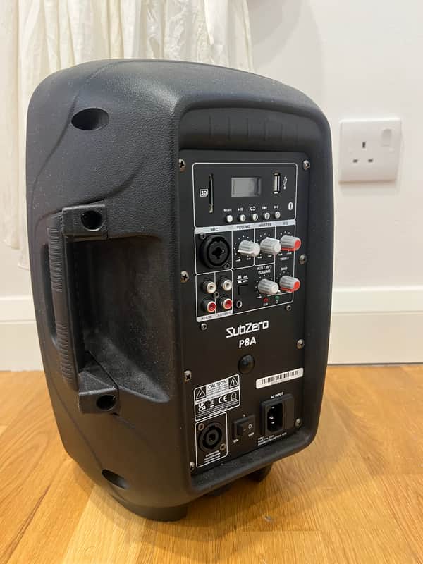 SubZero P8A 8" 240W Active PA Speaker with Digital Media Player & Bluetooth image 1