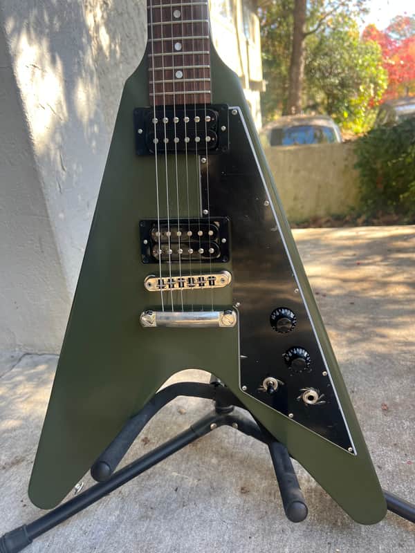 Gibson Flying V Tribute 2020 - Olive Drab image 1