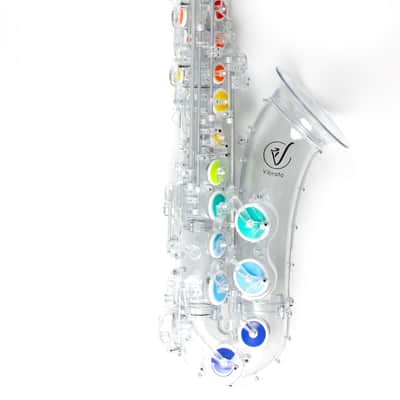 Vibrato T1S III The Nude Tenor Sax with Rainbow Pads - Transparent image 1