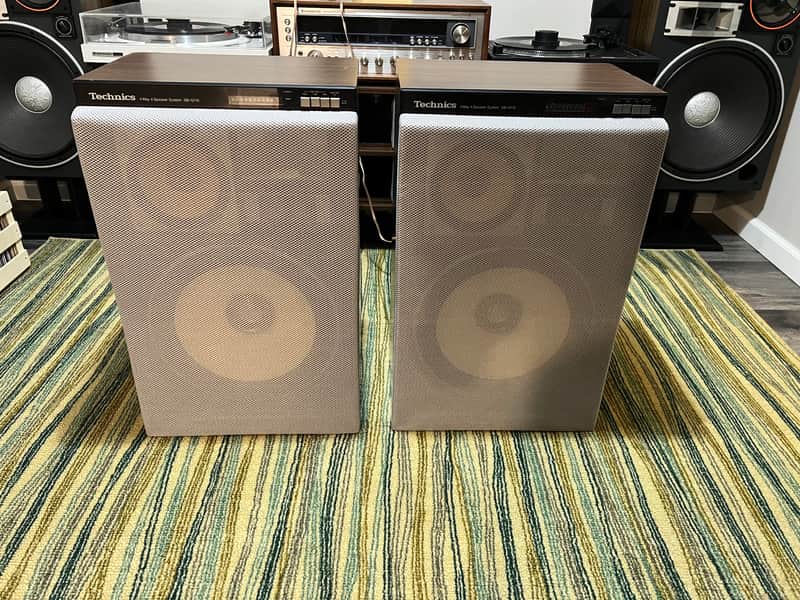 RARE Technics SB-G710 Super Bass Floor Speakers New Grill Mesh