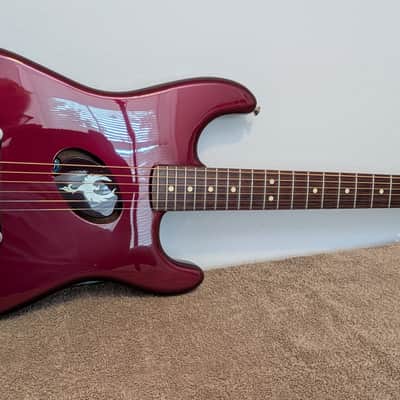 Immagine Fender Deluxe Series Stratocaster Acoustasonic Stratocaster / Crimson Red Transparent / Excellent - 1