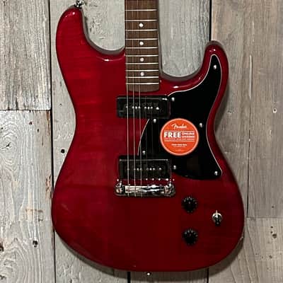 New Squier Paranormal Strat-O-Sonic - Crimson Red Transparent, Support A Brick and Mortar Store, Shop Here! image 2