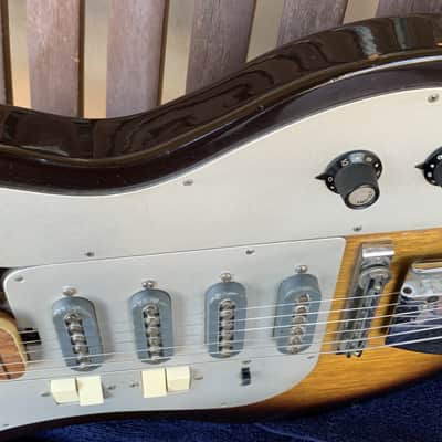 TEISCO WG-4L Circa 1960’s Electric Guitar Sunburst 4 pickup combo w Gigbag image 23