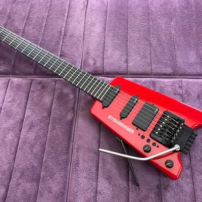 Vintage Left-Handed Red Steinberger GL4T TransTrem Guitar - Restored by Jeff Babicz! - HeadlessUSA image 12